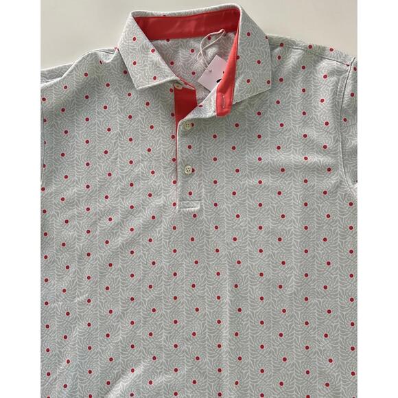 Puma Pique Botanic Golf Polo PEACEFUL BLUE-PEACH FROST S 628831 - Picture 7 of 8